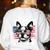 Even My Boston Terrier Loves Trump Trump Supporter Dog Lover Women's Sweatshirt Back Print White