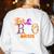 Fab Boo Lous Infant Teacher Halloween Costume Women's Sweatshirt Back Print White