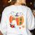 Fall Book Pumpkin Ghost Reading Books Halloween Teacher Women's Sweatshirt Back Print White Fall Book Pumpkin Ghost Reading Books Halloween Teacher Women's Sweatshirt Back Print White