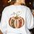 Fall Book Pumpkin Fall Librarians Bookworm Teachers Students Women's Sweatshirt Back Print White