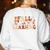 Fall In Love With Learning Autum Thanksgiving Teacher Kids Women's Sweatshirt Back Print White
