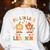Fall In Love With Learning Shirt Autumn Thanksgiving Teacher Women's Sweatshirt Back Print White