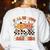 Fall In Love With Learning Teacher Retro Thanksgiving Women's Sweatshirt Back Print White
