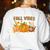 Fall Vibes And That Teacher Life Autumn Thanksgiving Women's Sweatshirt Back Print White Fall Vibes And That Teacher Life Autumn Thanksgiving Women's Sweatshirt Back Print White