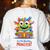 Feed The Reading Monster Halloween Teacher Women's Sweatshirt Back Print White