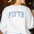 Fifth Grade Coquette Toile Blue Bow Floral Women Teacher Women's Sweatshirt Back Print White Fifth Grade Coquette Toile Blue Bow Floral Women Teacher Women's Sweatshirt Back Print White
