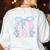 First Grade Coquette Bow Girls Teacher Team 1st Grade Squad Women's Sweatshirt Back Print White First Grade Coquette Bow Girls Teacher Team 1st Grade Squad Women's Sweatshirt Back Print White