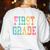 First Grade Dream Team Back To School 1st Grade Teacher Women's Sweatshirt Back Print White First Grade Dream Team Back To School 1st Grade Teacher Women's Sweatshirt Back Print White