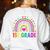 First Grade Rainbow Girls Boys Teacher Team 1st Grade Squad Women's Sweatshirt Back Print White First Grade Rainbow Girls Boys Teacher Team 1st Grade Squad Women's Sweatshirt Back Print White