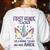 First Grade Teacher Definition Women's Sweatshirt Back Print White First Grade Teacher Definition Women's Sweatshirt Back Print White