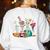 Floral Beakers Chemistry Lab Teacher Women's Sweatshirt Back Print White Floral Beakers Chemistry Lab Teacher Women's Sweatshirt Back Print White