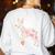 Floral FLower Boston Terrier Mom Grandma Women's Sweatshirt Back Print White