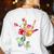 Flower American Sign Language ASL Teacher Teaching Deaf Women's Sweatshirt Back Print White Flower American Sign Language ASL Teacher Teaching Deaf Women's Sweatshirt Back Print White