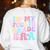 In My Fourth Grade Era Girl Back To School 4th Grade Teacher Women's Sweatshirt Back Print White