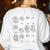 Fractions Math Teacher Ghost Math Halloween Humorous Women's Sweatshirt Back Print White