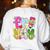 Fri-Yay Happy Friday Weekend Teacher Back To School Women's Sweatshirt Back Print White Fri-Yay Happy Friday Weekend Teacher Back To School Women's Sweatshirt Back Print White