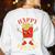 Fun Teacher Happy Fri Yay French Fries Friday Lovers Women's Sweatshirt Back Print White