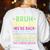 Gen A Slang Teachers Happy 1st Day Of School 2025 Students Women's Sweatshirt Back Print White Gen A Slang Teachers Happy 1st Day Of School 2025 Students Women's Sweatshirt Back Print White