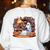 Ghost Book Reading Halloween Books Lover Teacher Women's Sweatshirt Back Print White Ghost Book Reading Halloween Books Lover Teacher Women's Sweatshirt Back Print White