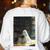 Ghost Library Halloween Book Reading Books Lover Teacher Women's Sweatshirt Back Print White