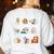 Ghost Reading Teacher Halloween Librarian Book Lover School Women's Sweatshirt Back Print White