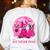 Ghost And Witch Boston Terrier Dog In October We Wear Pink Women's Sweatshirt Back Print White