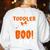 Girl Toddler Boo Crew Daycare Teacher Halloween Party Women's Sweatshirt Back Print White