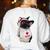 Girls I Heart Mom Love Mama Boston Terrier Dog Lover Women's Sweatshirt Back Print White