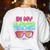 In My Glowing Teacher Era Groovy Colorful Bright Women's Sweatshirt Back Print White In My Glowing Teacher Era Groovy Colorful Bright Women's Sweatshirt Back Print White