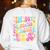 In My Glowing Teacher Era Teaching Back To School Women's Sweatshirt Back Print White
