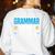 Grammar Police Comma Unit English Teacher Grammar Teacher For Men Women Women's Sweatshirt Back Print White Grammar Police Comma Unit English Teacher Grammar Teacher For Men Women Women's Sweatshirt Back Print White