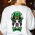 Green Boston Terrier Shamrock St Patricks Day Boston Terrier Women's Sweatshirt Back Print White