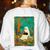 Groovy Ghost Reading Book Cat Halloween Ghost Teacher Women's Sweatshirt Back Print White Groovy Ghost Reading Book Cat Halloween Ghost Teacher Women's Sweatshirt Back Print White