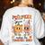Groovy Pumpkin Spice Makes Teacher Nice Fall Thanksgiving Women's Sweatshirt Back Print White