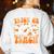 Groovy Teacher Halloween Trick Or Teach Ghost Men Women Kids Women's Sweatshirt Back Print White Groovy Teacher Halloween Trick Or Teach Ghost Men Women Kids Women's Sweatshirt Back Print White