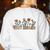 Groovy Tiny Human Tamer Floral Kindergarten Teacher Women's Sweatshirt Back Print White