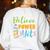 Growth Mindset Teacher Believe In The Power Of Yet Women's Sweatshirt Back Print White Growth Mindset Teacher Believe In The Power Of Yet Women's Sweatshirt Back Print White