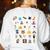 Halloween Alphabet ABCs Learning Kindergarten Teacher Men Women Kids Women's Sweatshirt Back Print White