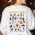 Halloween Alphabet ABCs Learning Kindergarten Teacher Women's Sweatshirt Back Print White Halloween Alphabet ABCs Learning Kindergarten Teacher Women's Sweatshirt Back Print White
