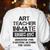 Halloween Art Teacher Prisoner Costume Women's Sweatshirt Back Print White Halloween Art Teacher Prisoner Costume Women's Sweatshirt Back Print White