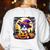 Halloween Boston Terrier Dog Breed With Jack O' Lantern Art Women's Sweatshirt Back Print White