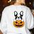 The Halloween Boston Terrier Women's Sweatshirt Back Print White