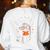 Halloween Cute Ghost Book Reading Teacher Women's Sweatshirt Back Print White Halloween Cute Ghost Book Reading Teacher Women's Sweatshirt Back Print White
