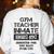 Halloween Gym Teacher Prisoner Costume Women's Sweatshirt Back Print White