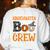 Halloween Kindergarten Boo Crew Kinder Teacher Student Women's Sweatshirt Back Print White