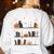 Halloween Library Ghost Books Teacher Spooky Trick Or Teach Women's Sweatshirt Back Print White Halloween Library Ghost Books Teacher Spooky Trick Or Teach Women's Sweatshirt Back Print White