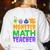 Halloween Monster Math Teacher Men Women Women's Sweatshirt Back Print White Halloween Monster Math Teacher Men Women Women's Sweatshirt Back Print White