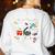 Halloween Music Teacher Ghost Playing Musical Instruments Women's Sweatshirt Back Print White