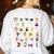 Halloween Nursery Teacher Shirt Halloween Alphabet Women's Sweatshirt Back Print White