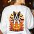 Halloween Retro Boston Terrier Women's Sweatshirt Back Print White